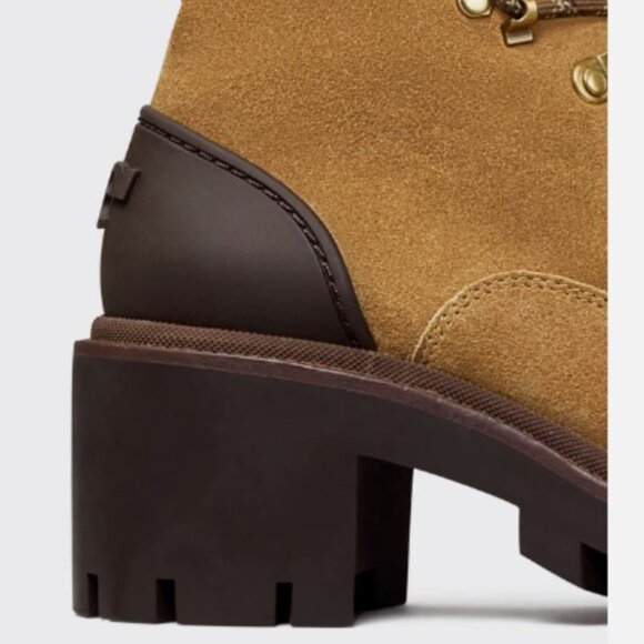 Brand new Tory Burch sz 9 Lug Block Sole ANKLE Platform Hiking Boot ALCE/COCONUT - Picture 4 of 4
